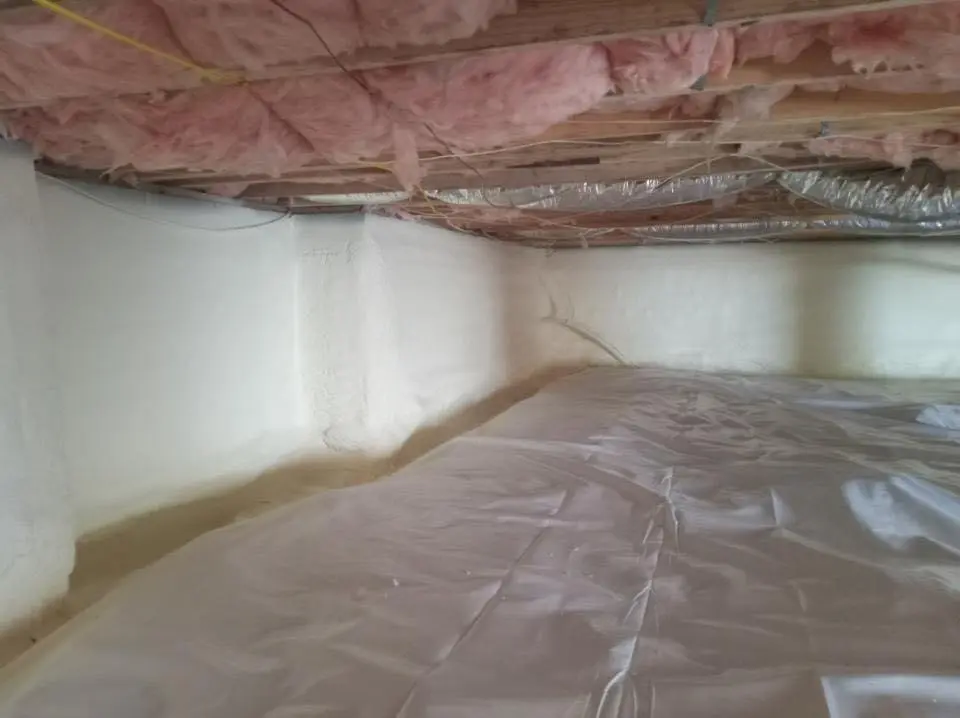 Crawl space encapsulation with closed-cell spray foam for Attic Insulation in Klamath Falls